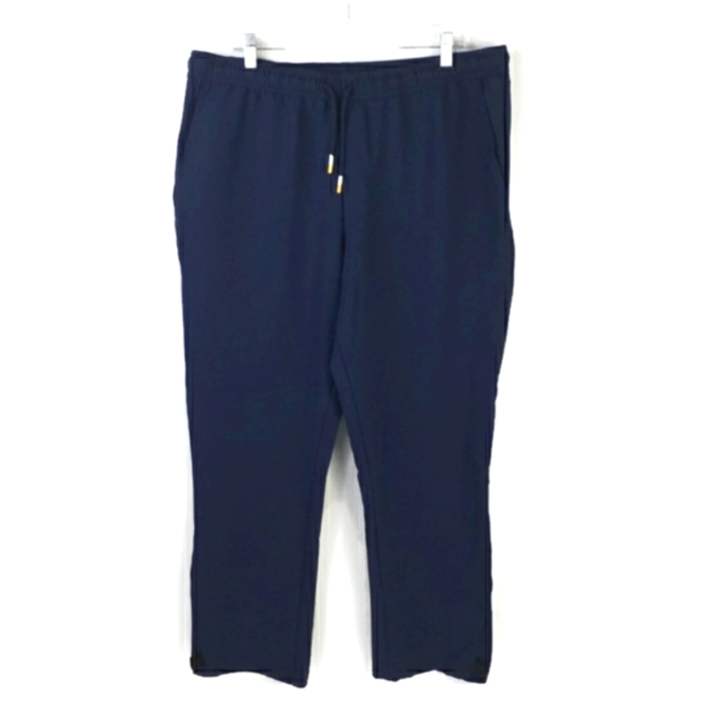 Bonobos Fielder Men’s Navy Blue Stretch Tech Commuter Pants Snap Cuff XL